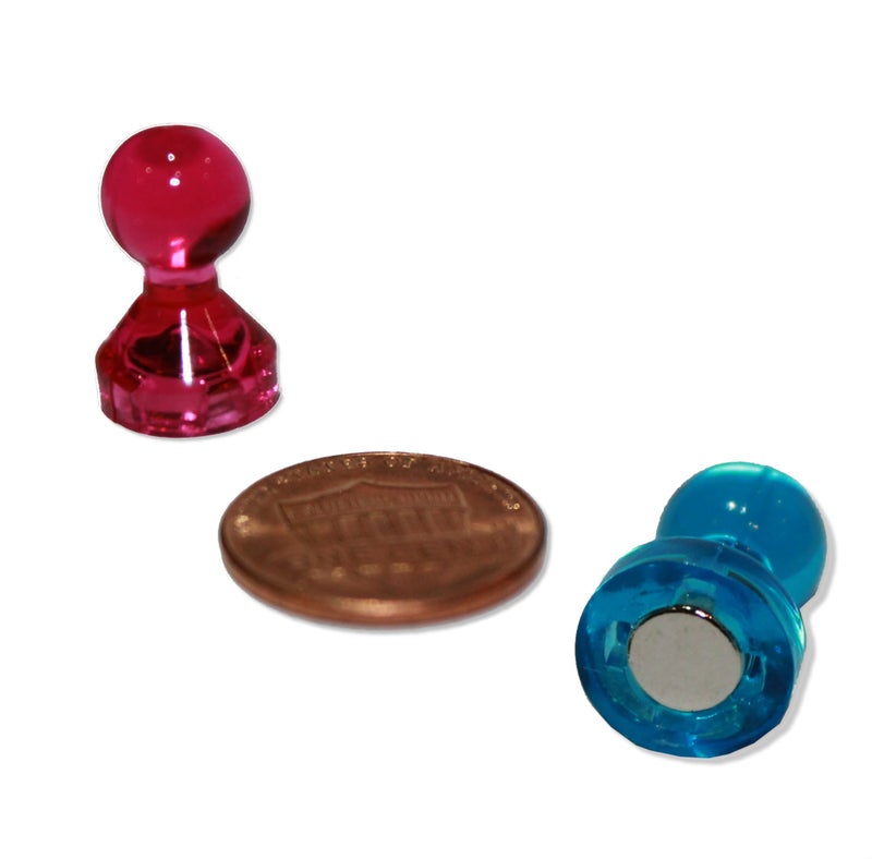 MapMagnets Push-Pin Magnets,Colorful,Whiteboard,Office & Home,Map Pins,Assorted,Magnetic,Kids,School,Classroom,Tiny,Fridge,Board & Strong Color Coding Push-Pin Markers,Photoboard,Cabinet,Locker - MapMagnets - Image 1